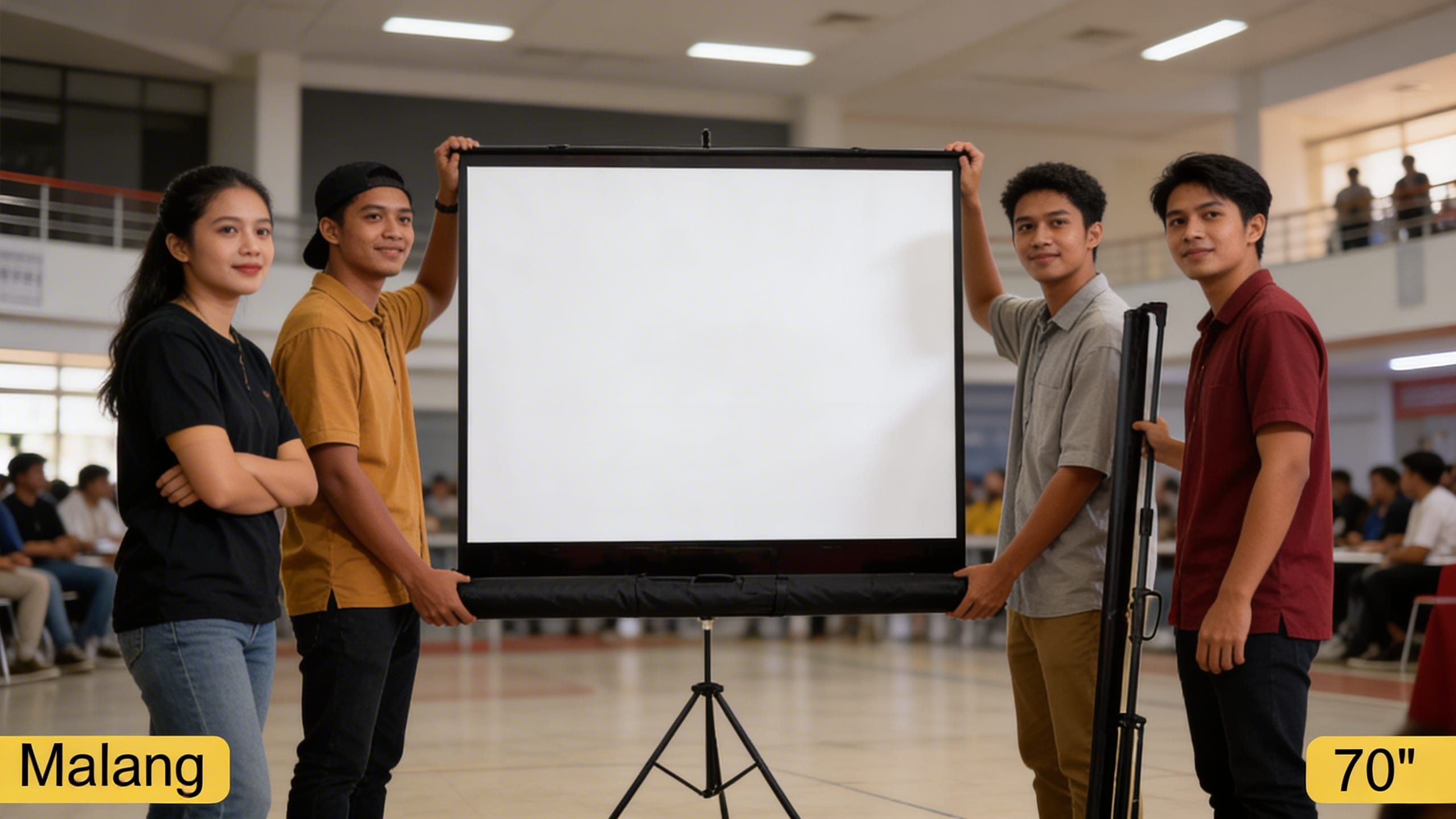 Sewa layar proyektor Surabaya portabel untuk seminar dan event